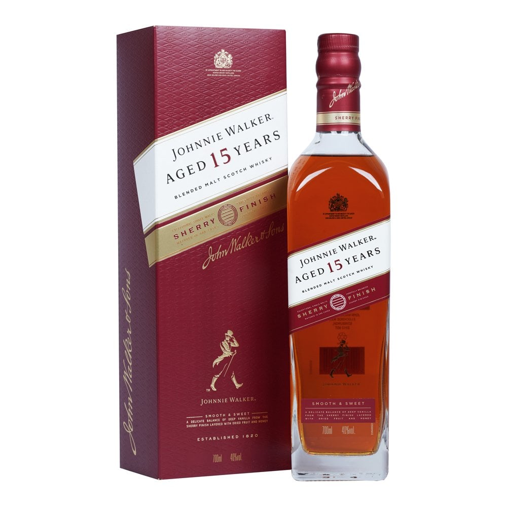 3 x Johnnie Walker Aged 15 years Sherry Finish 70cl