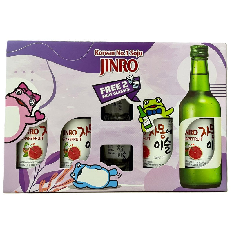 JINRO Grapefruit Soju Giftpack (FOC Glass)