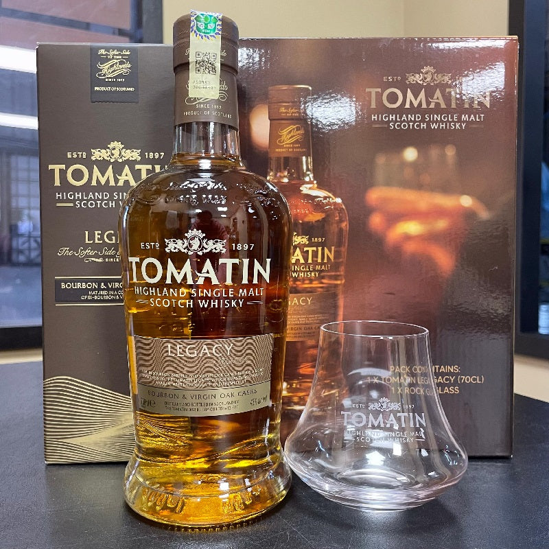 Tomatin Legacy 70cl Giftpack (FOC glass)